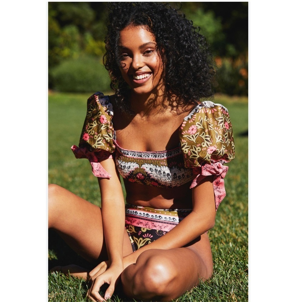Agua Bendita Eileen Puff Sleeve Top- XS.